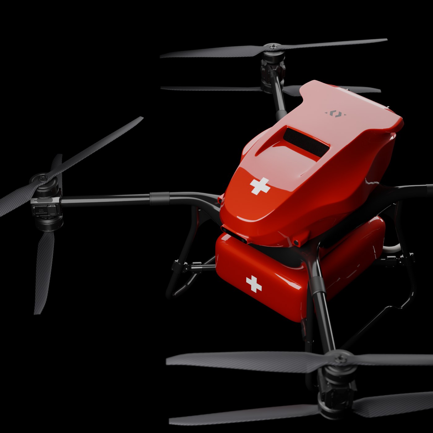 Search and rescue drone with medical payload