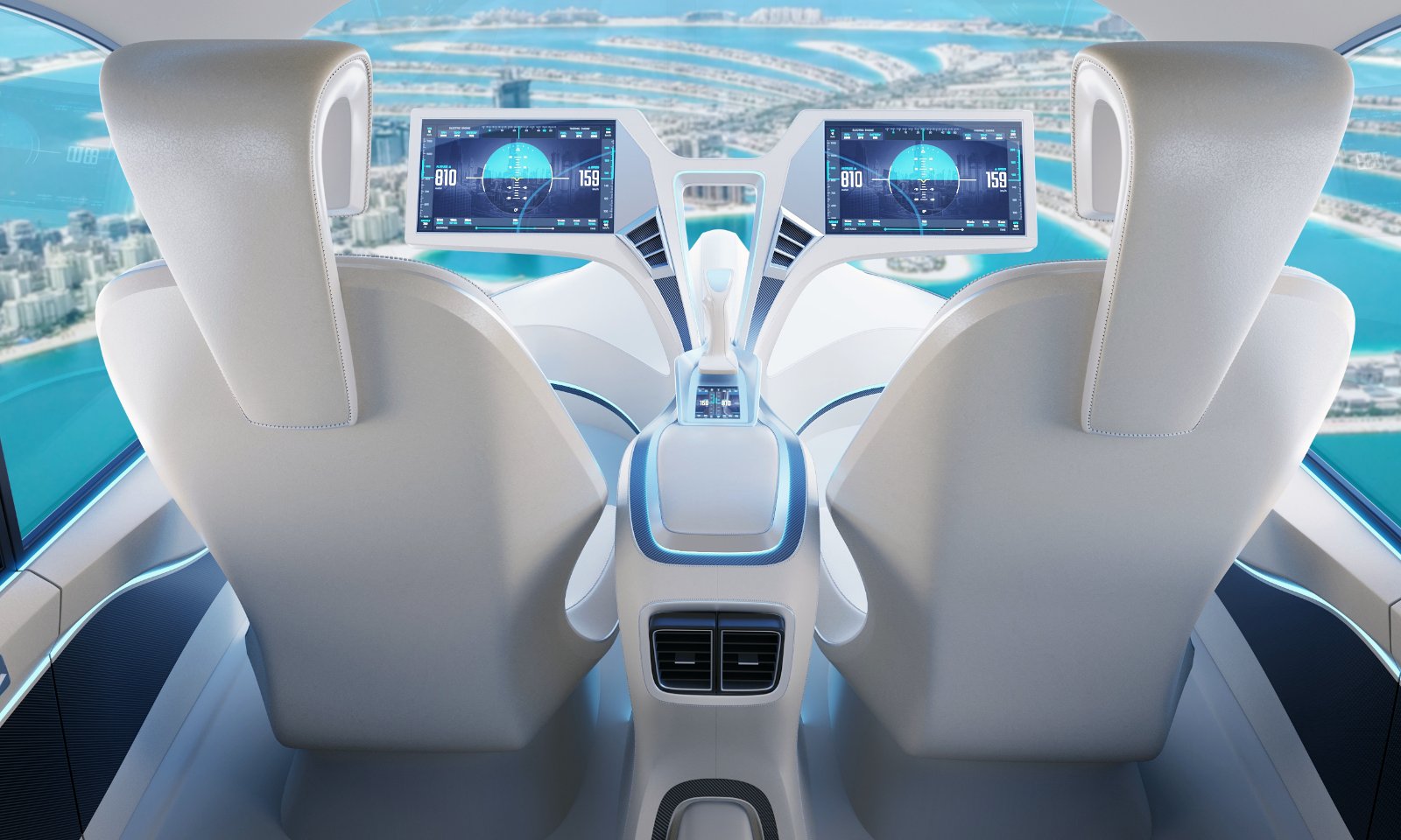 Multicopter cockpit interior